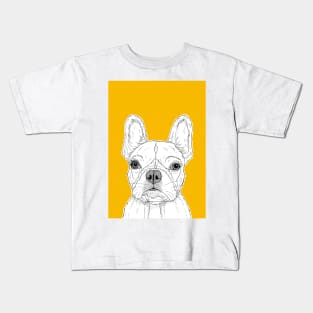 French Bull Terrier ( yellow background ) Kids T-Shirt